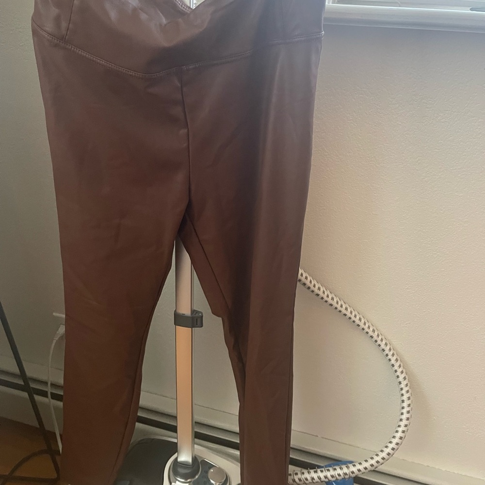 Dex Chocolate Leather Pants